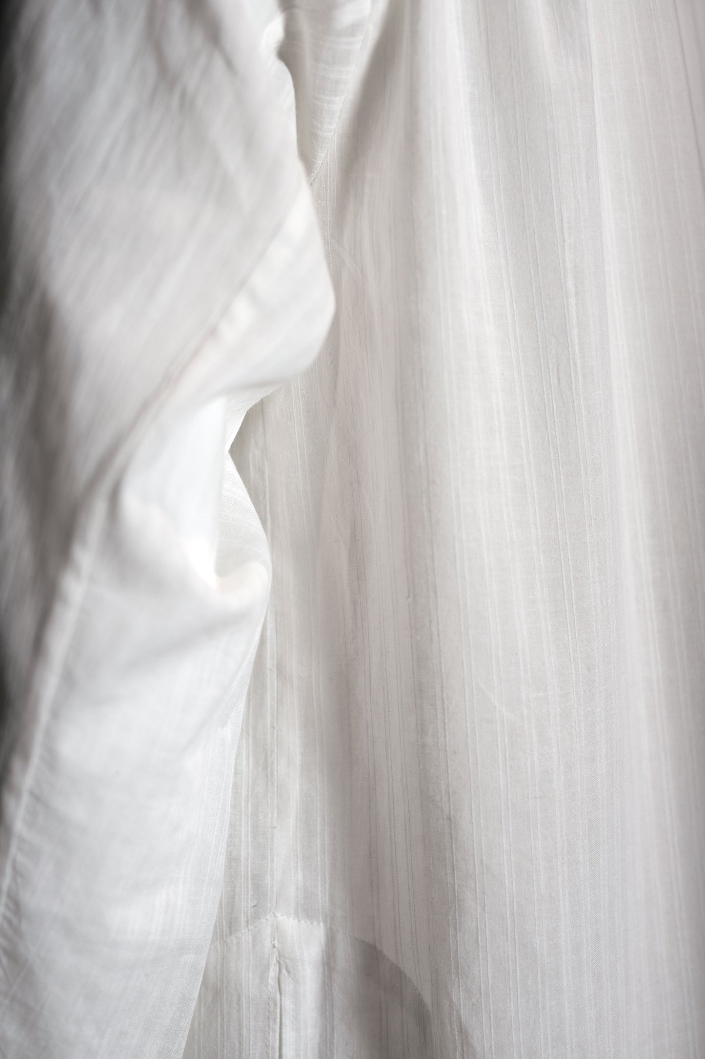 GRANDDAD-LONGSHIRT WHITE 100% COTTON fine-𝒽𝒶𝓃𝒹-weave
