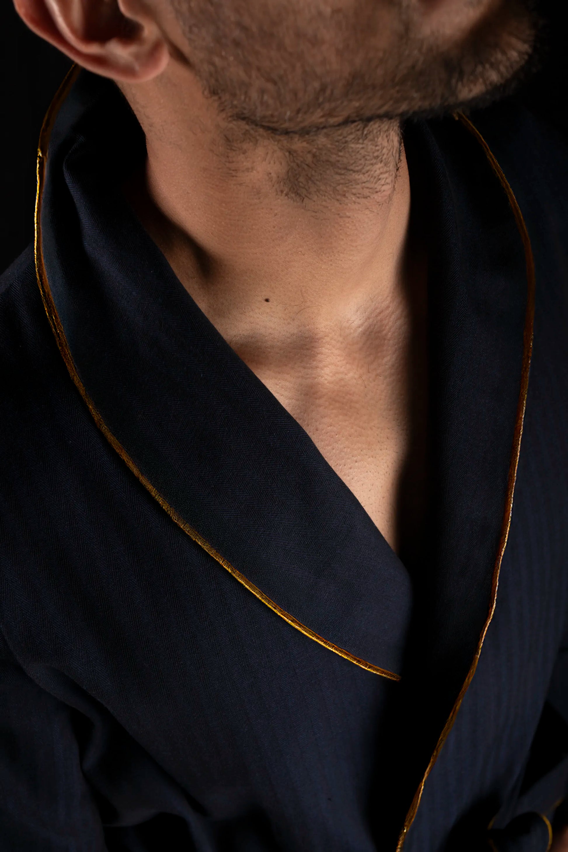 9130_DRESSING-GOWN-KNEELENGTH_NAVY-Gold