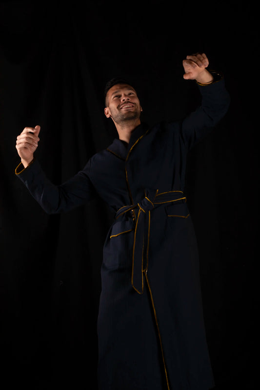 9130_DRESSING-GOWN-KNEELENGTH_NAVY-Gold