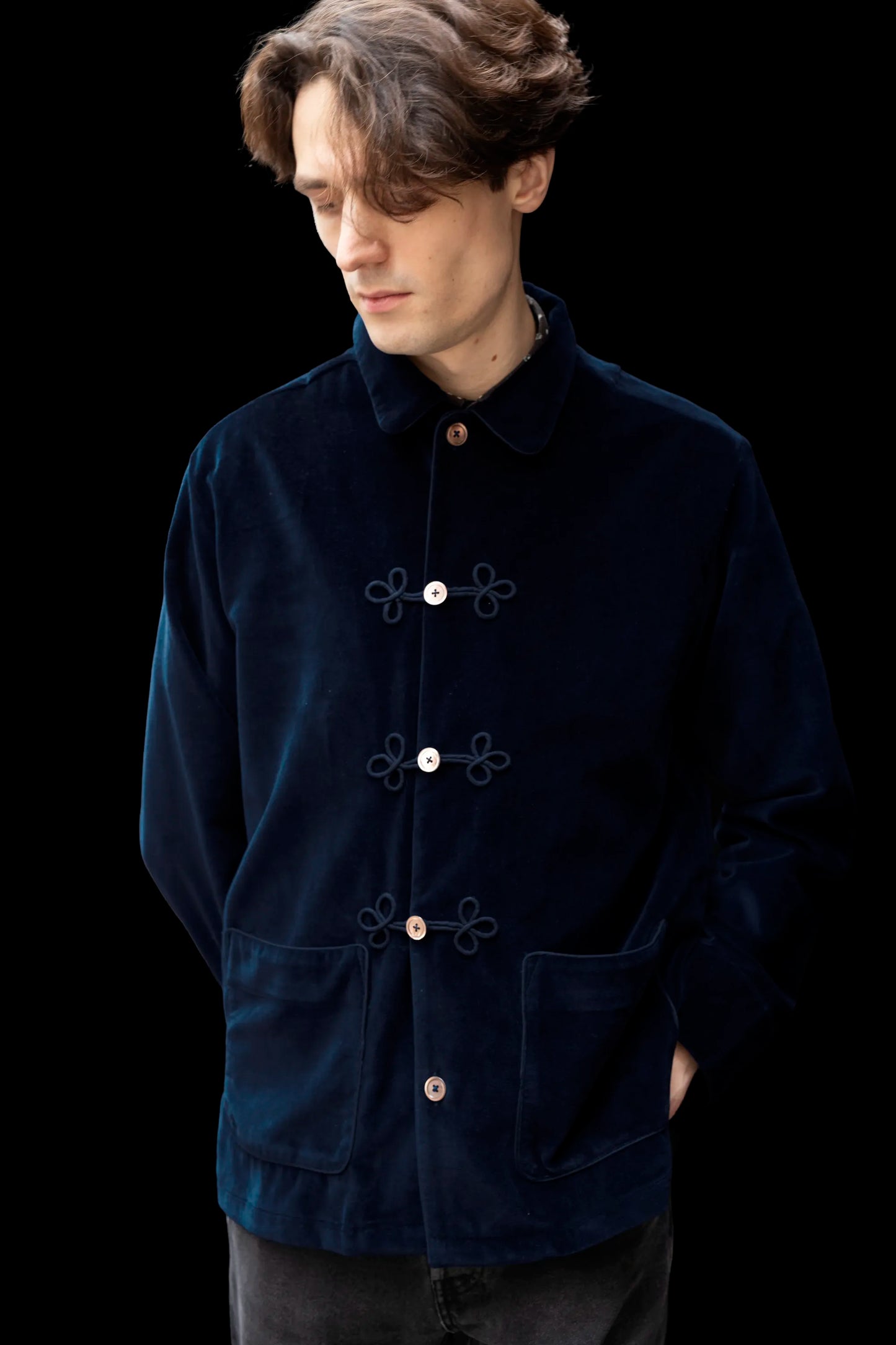 HUSSAR-JACKET VELVETNAVY-Velvetnavy ₉₀₉₂
