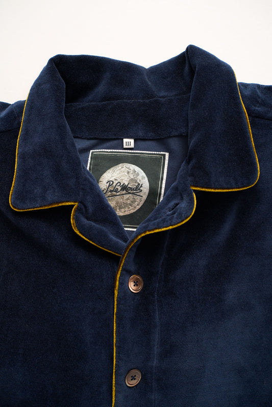 COLONEL-JACKET NAVY with gold piping 100% COTTON Velvet