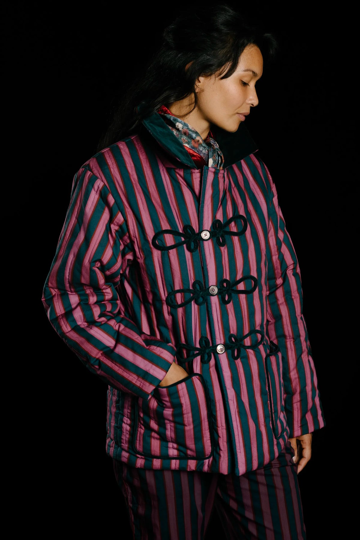 9206_HUSSAR-JACKET_PINK-Petrol-petrolᶠˡᵒʳᵃˡ-petrol