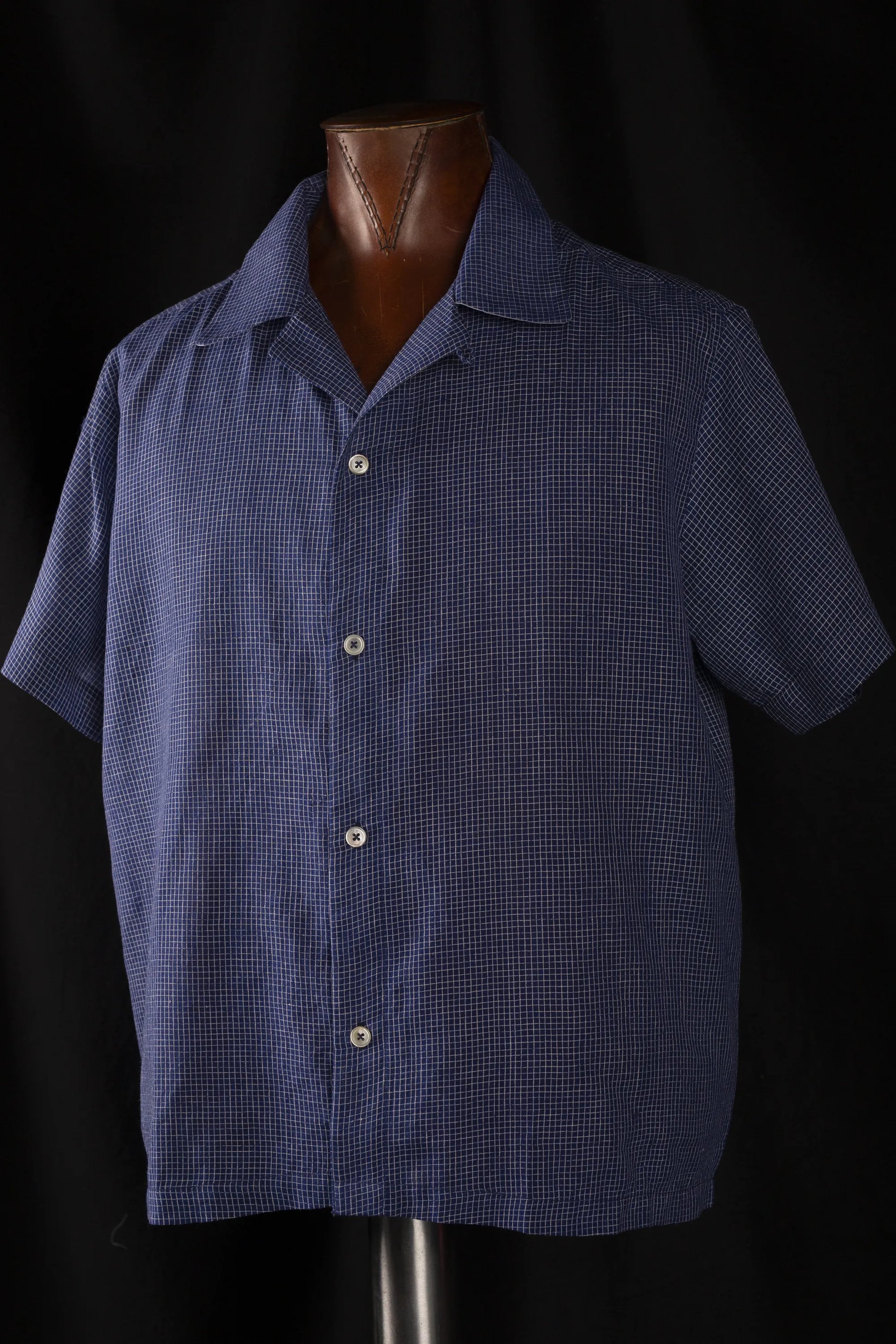 9184_CAYENNE-COLLAR-SHIRT-SHORT-SLEEVED_NAVY-White
