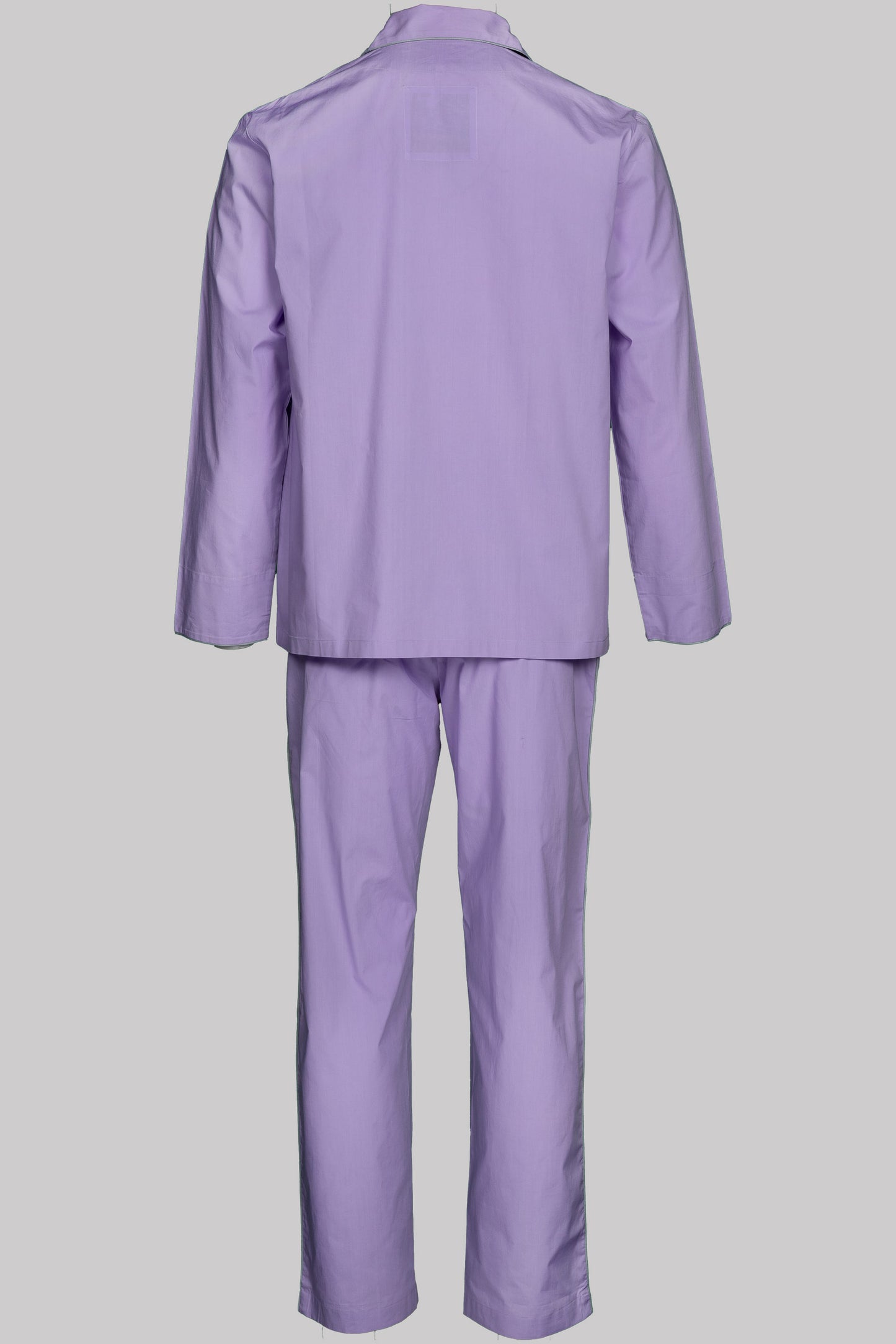 PYJAMA LAVENDERGRAY with  braiding 100% COTTON Popeline fabric-dyed