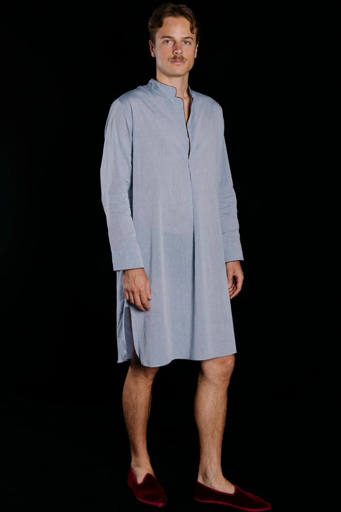 NIGHT-SHIRT BLUESILVER-White-chocolate ₉₂₄₀