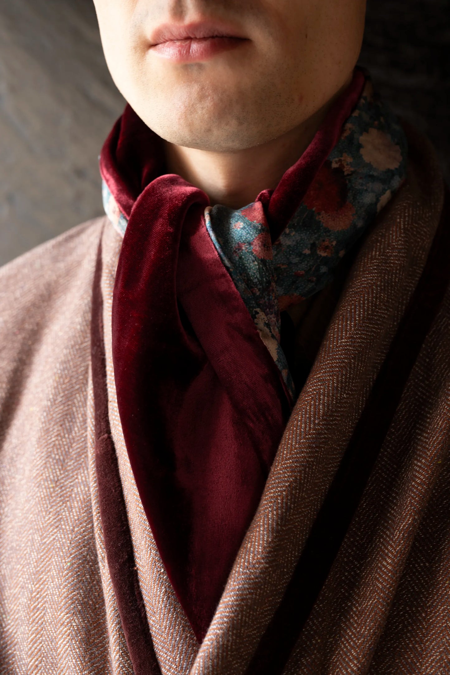 9225_SHAWL_BURGUNDY-Petrol-multicolour