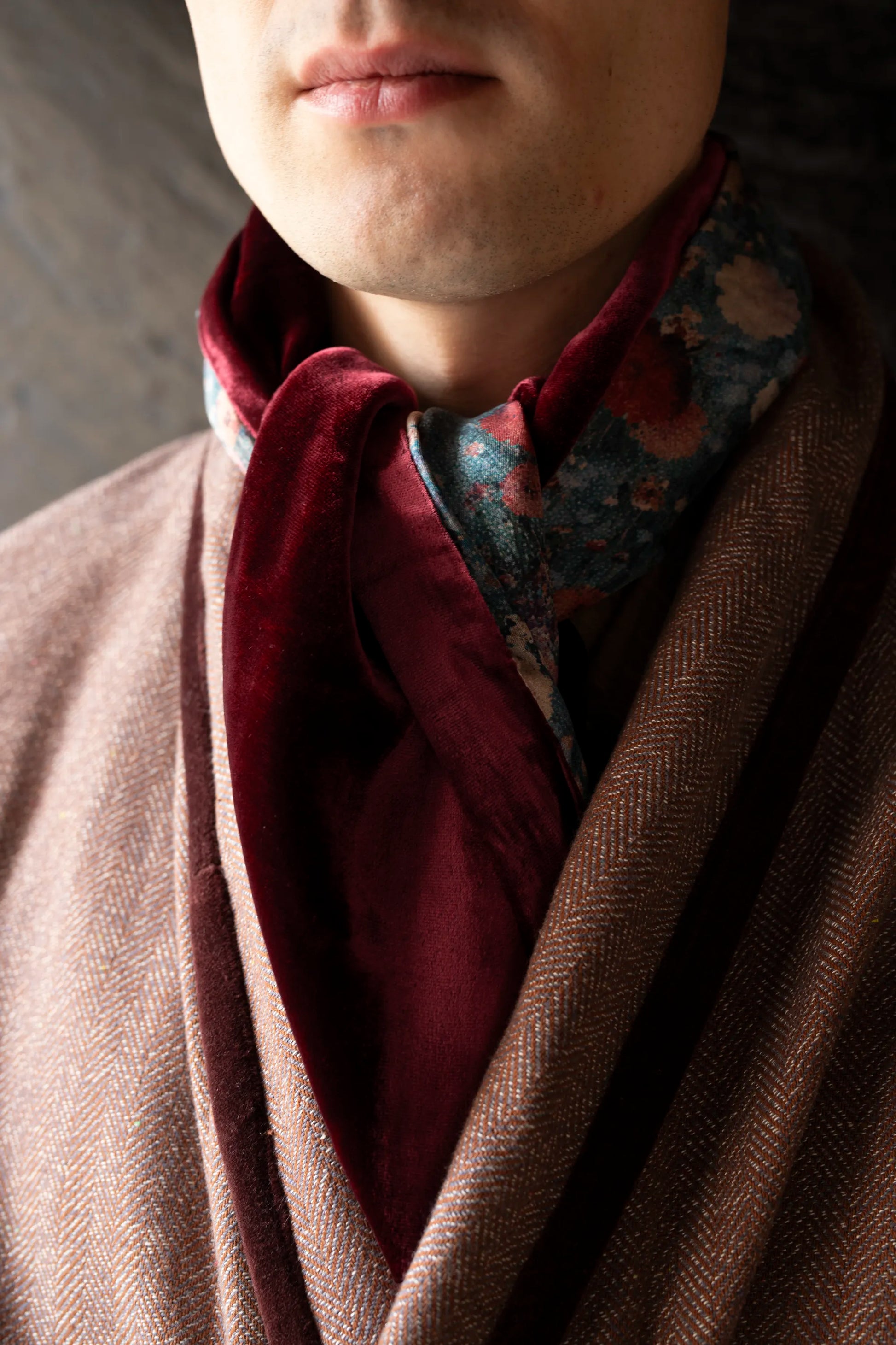 9225_SHAWL_BURGUNDY-Petrol-multicolour