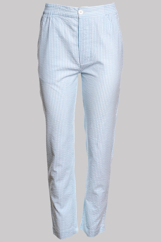 8809 BUTTON-TROUSERS BLUE-White