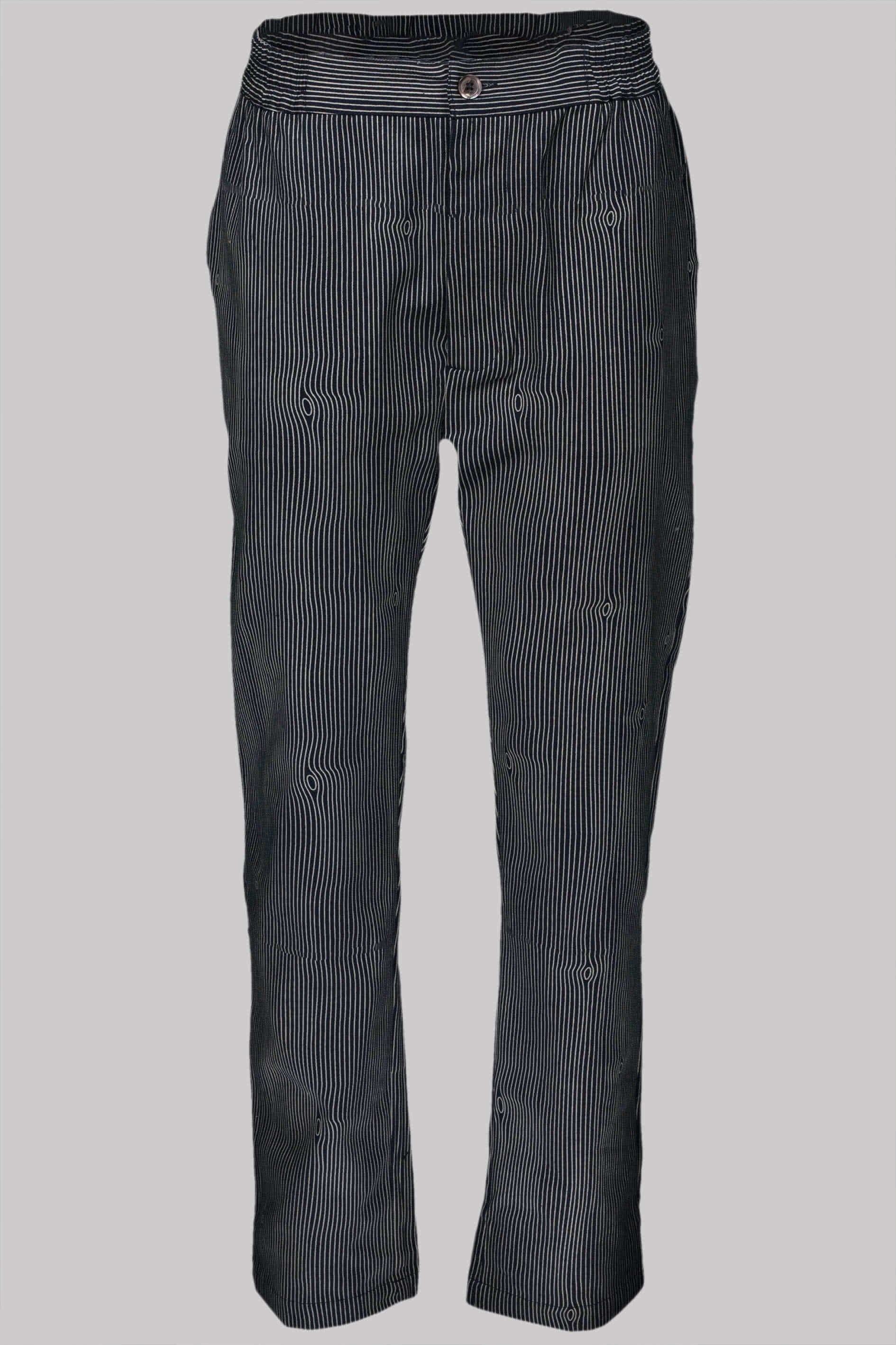 8955 BUTTON-TROUSERS BLUE-Offwhite