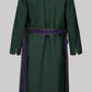 8990 DRESSING-GOWN PEACOCKGREEN-Peacockblue-gold DETAIL