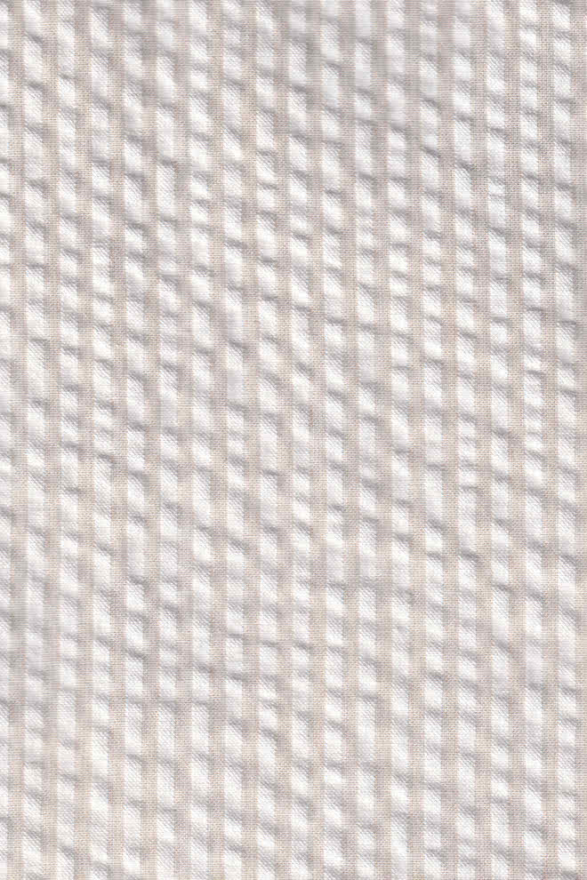 Seersucker Medium-Stripes BEIGE-White