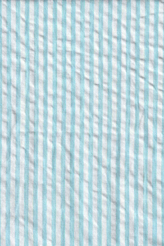 Seersucker Medium-Stripes BLUE-White