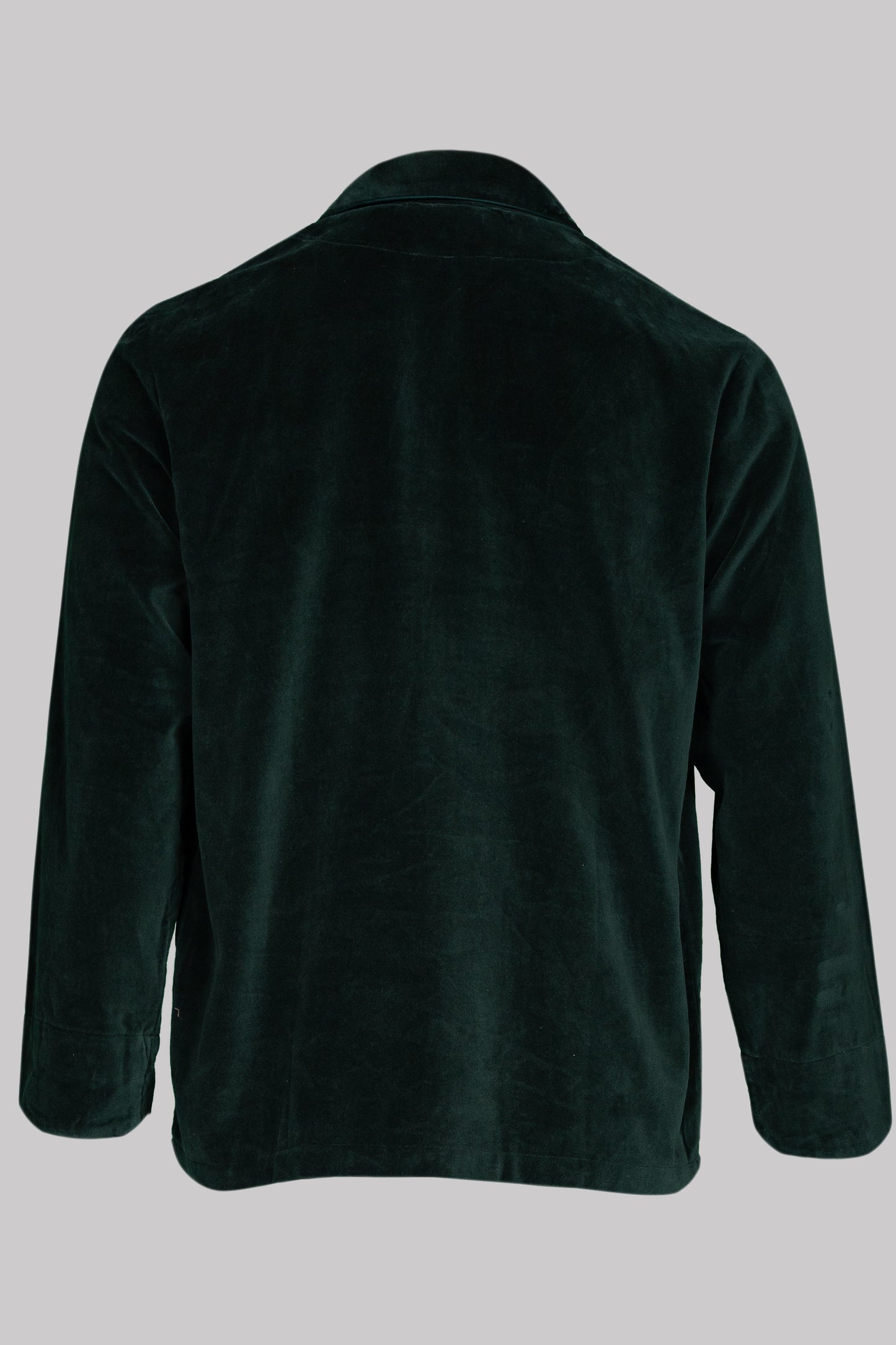 HUSSAR-SHIRT VELVETGREEN with velvetgreen braiding 100% COTTON Velvet fabric-dyed